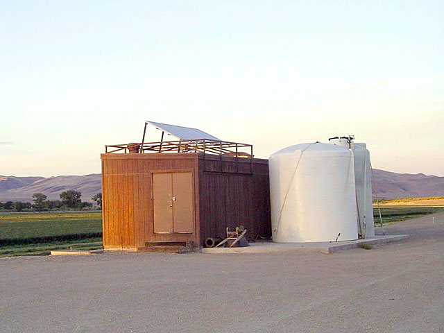 Irrigation distribution building.
