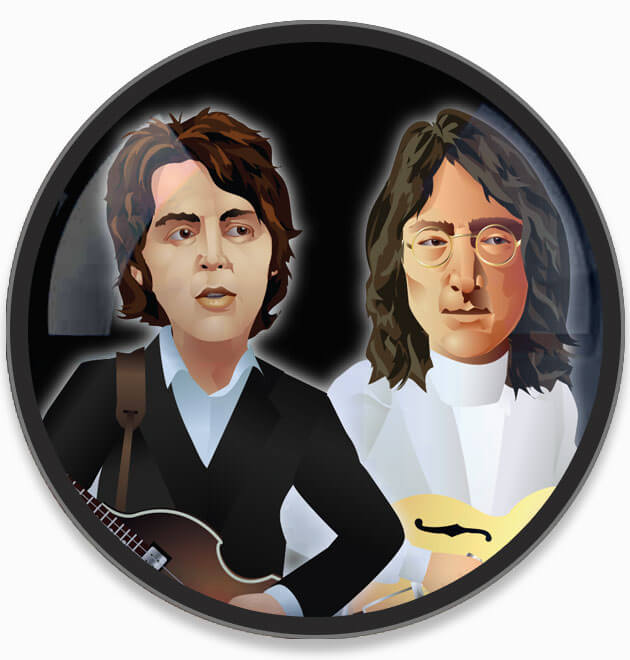 Lennon and McCartney Caricatures